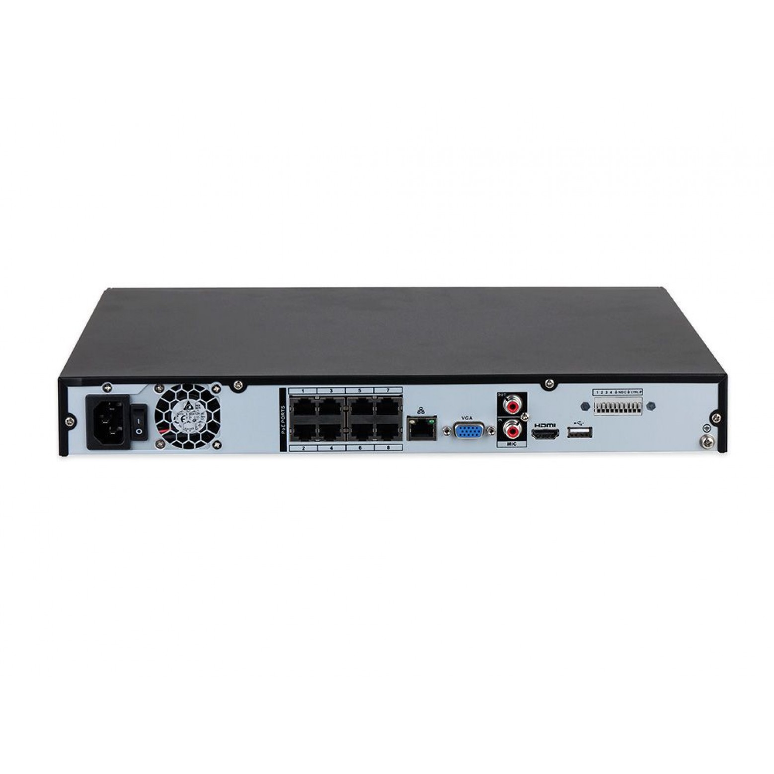 Dahua NVR4208-8P-EI - WizSense - Network Video Recorder - 8x PoE - 8 IP cameras