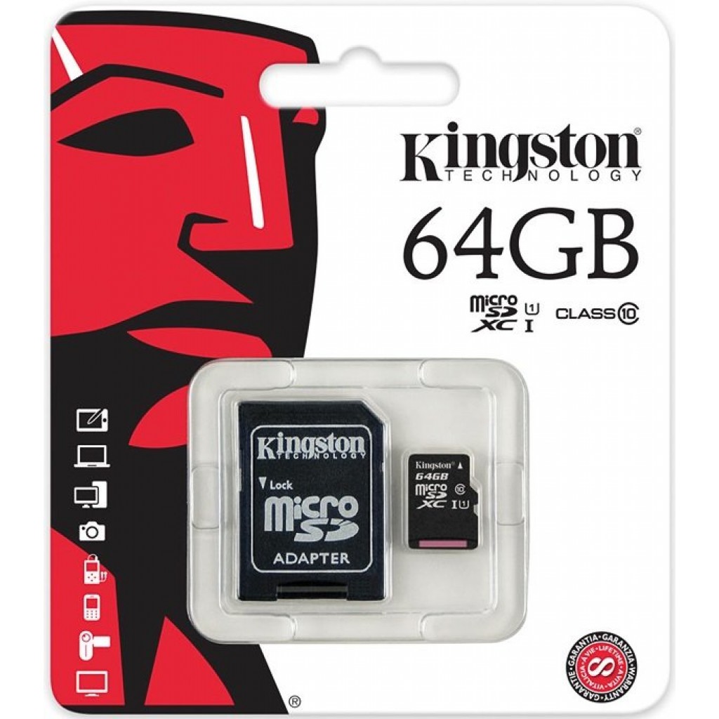 Verzorger werkelijk schoorsteen Kingston 64Gb Micro SD-kaart