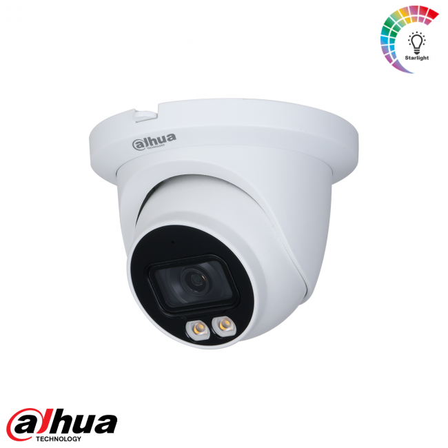 Dahua 4MP Lite AI Full-color Warm wit licht LED Eyeball Network Camera 3.6mm